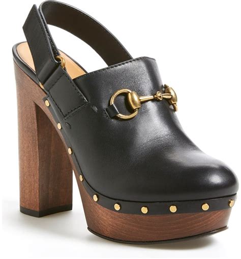 gucci amstel leather clog|Women's Gucci Clogs .